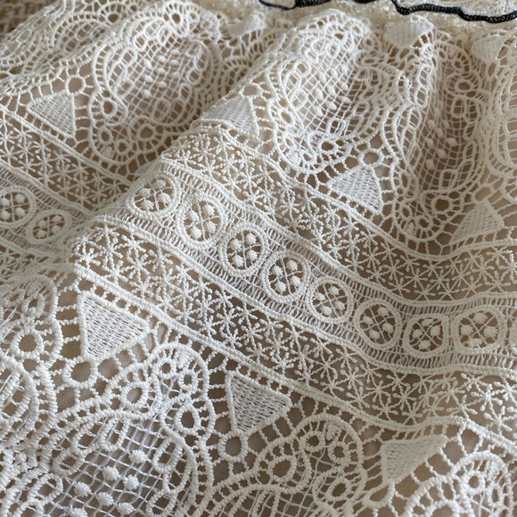 Anthropologie Adelyn Rae Marissa Lace Flounce Dress in Ivory - Picture 7 of 12